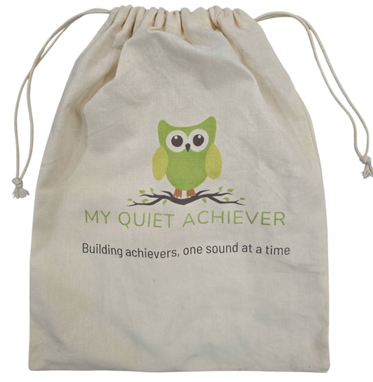 My Quiet Achiever Canvas Drawstring Carrybag